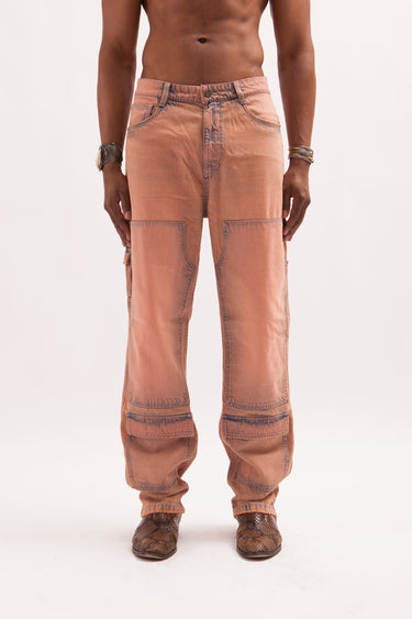 BULLS ON PARADE- LOOSE FIT OVERDYE MULTIPOCKET CARGO CARPENTER DENIM JEANS